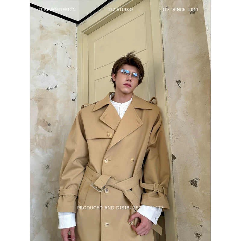 Double-Breasted Belted Trench Coat 1