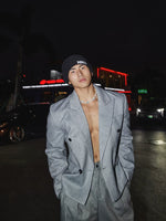 Double-Breasted Blazer and Wide Leg Pants 2