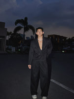 Double-Breasted Blazer and Wide Leg Pants 3