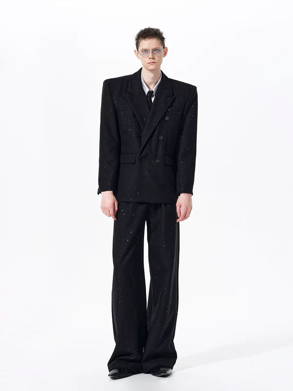 Double-Breasted Starry Sky Suit with Pants 4