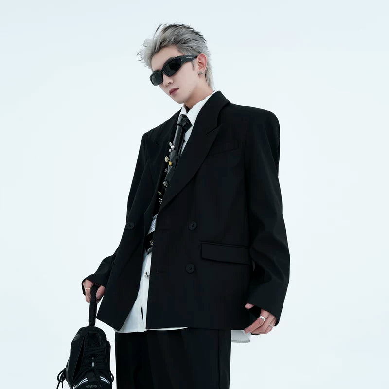 Double-Breasted Suit Jacket and Pants Set 3
