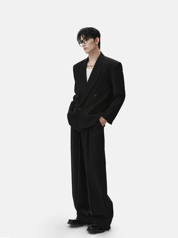 Double-Breasted Suit with Wide-Leg Pants 2