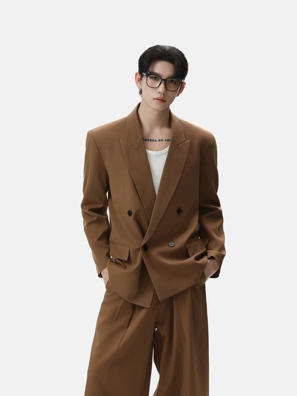Double-Breasted Suit with Wide-Leg Pants 3