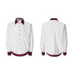 6043707853049,6043707853050,6043707853051,6043707853052, Double-Collar Faux Two-Piece Embroidered Shirt