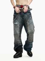 Double-Headed Eagle Distressed Leather Belt 2