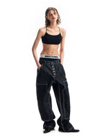Double Knee Wide Leg Denim Pants 5