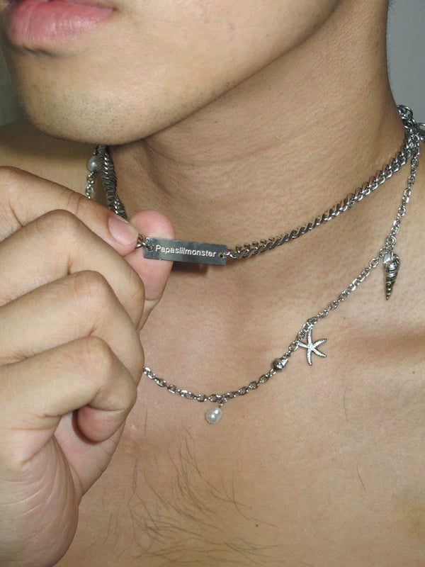 Double-Layer Cuban Starfish Shell Pendant Necklace 1