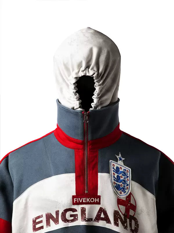 Double-Layer England Distressed Hooded Polo 2