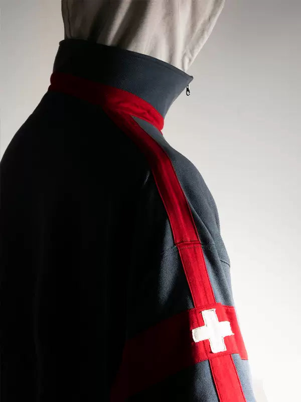 Double-Layer England Distressed Hooded Polo 5