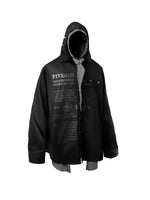 Double-Layer Faux Two-Piece Hooded Shirt 3