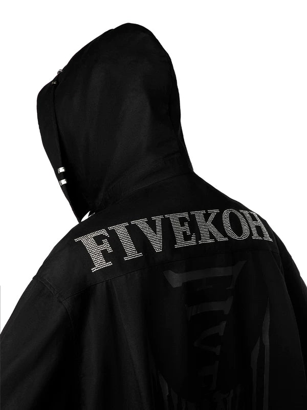 Double-Layer Faux Two-Piece Hooded Shirt 5