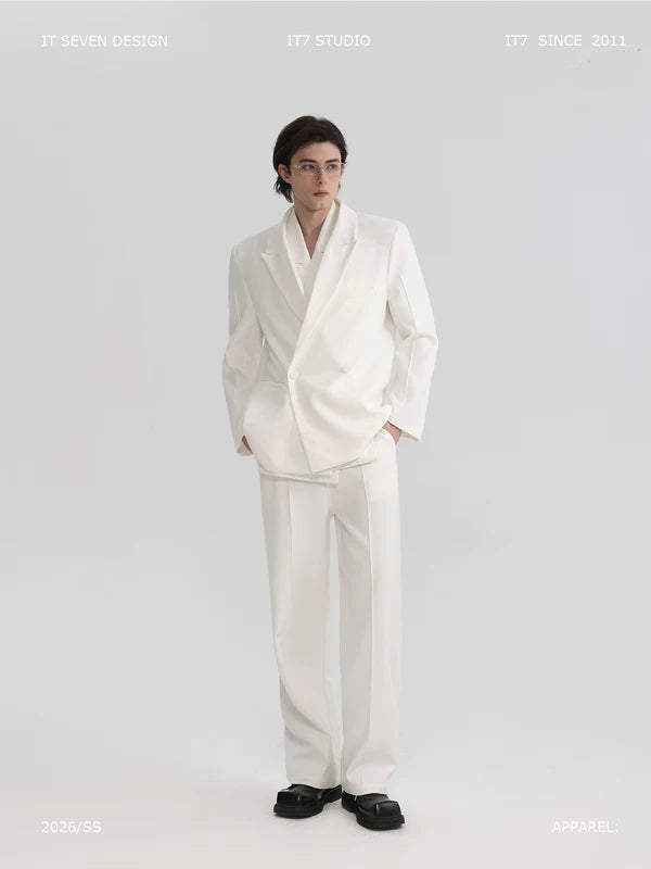 Double-Layer Minimalist Suit with Pants 1