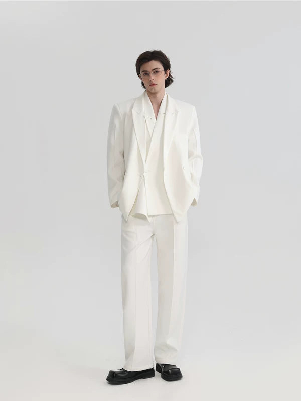 Double-Layer Minimalist Suit with Pants 3