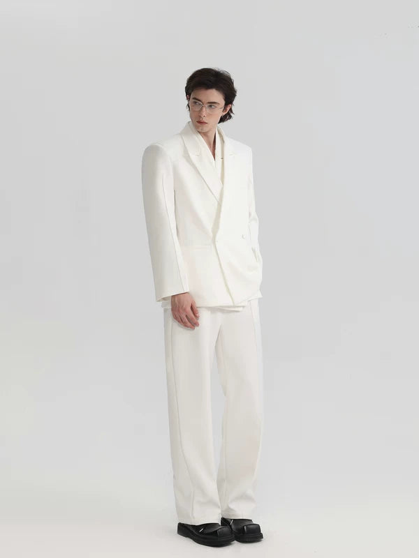 Double-Layer Minimalist Suit with Pants 5