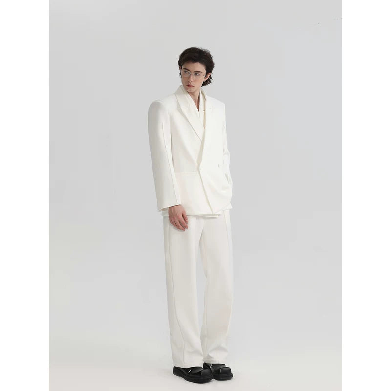 6036727585457,6036727585458,6036727585459, Double-Layer Minimalist Suit with Pants