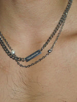 Double-Layer Pearl Cuban Chain Necklace 1