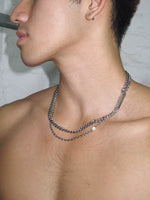 Double-Layer Pearl Cuban Chain Necklace 3