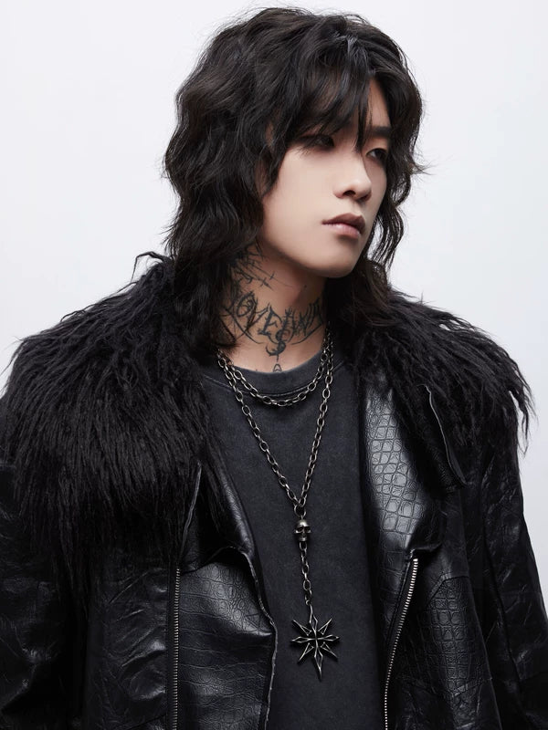 Double-Layer Skull Pendant Necklace 2