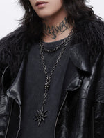 Double-Layer Skull Pendant Necklace 4