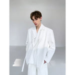 Double-Layer Tie Front Relaxed Suit Set 3