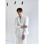 Double-Layer Tie Front Relaxed Suit Set 4