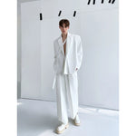 Double-Layer Tie Front Relaxed Suit Set 5