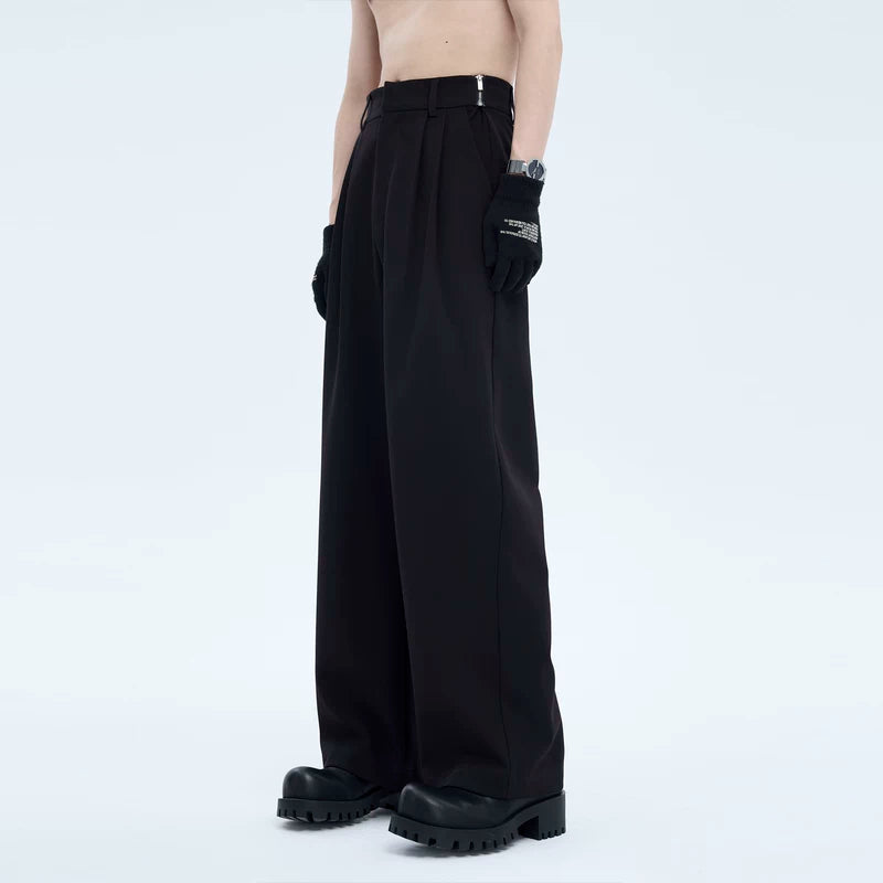 5132197620360,5132197620361,5132197620362,5132197620363, Double-Pleated Wrinkle-Free Casual Pants
