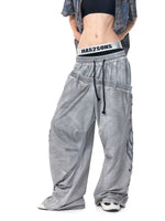 Double-Waist Applique Button Detail Sweatpants 2