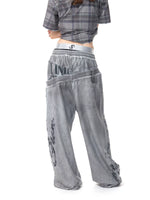Double-Waist Applique Button Detail Sweatpants 3