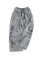 6100955737053,6100955737054,6100955737055,6100955737056, Double-Waist Applique Button Detail Sweatpants