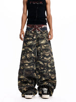 Double Waist Camouflage Cargo Pants 1