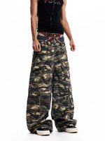 Double Waist Camouflage Cargo Pants 4