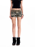 Double Waist Low-Rise Denim Shorts 4