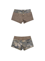 Double Waist Low-Rise Denim Shorts 5