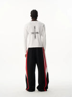 Double-Waist Wide-Leg Sporty Street Pants 4