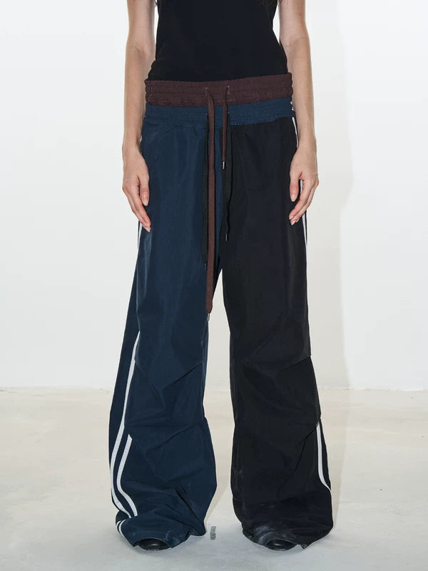 ,5697434594342,5697434594343,5697434594344,5697434594345, Double Waist Wide Leg Track Pants