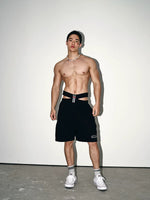 Double Waistband Crossover Casual Shorts 1