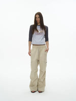 Double Waistband Pleated Cargo Pants 5