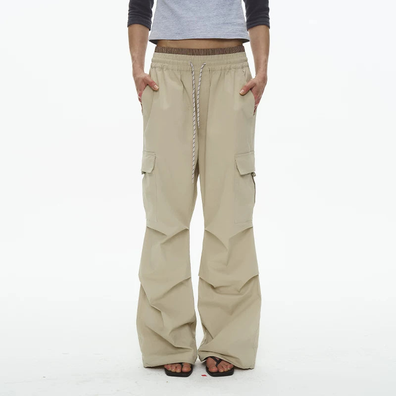 6053820716246,6053820716247,6053820716248,6053820716249, Double Waistband Pleated Cargo Pants