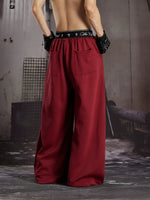 Double Waistband Printed Loose Casual Pants 3