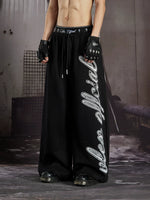 Double Waistband Printed Loose Casual Pants 4