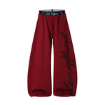 6101424557870,6101424557871,6101424557872,6101424557873, Double Waistband Printed Loose Casual Pants