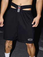 Double Waistband Sweatpants Shorts 1