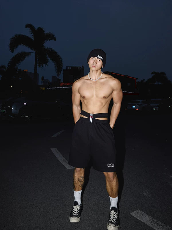 Double Waistband Sweatpants Shorts 2