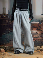 Double Waistband Wide Leg Sweatpants 1