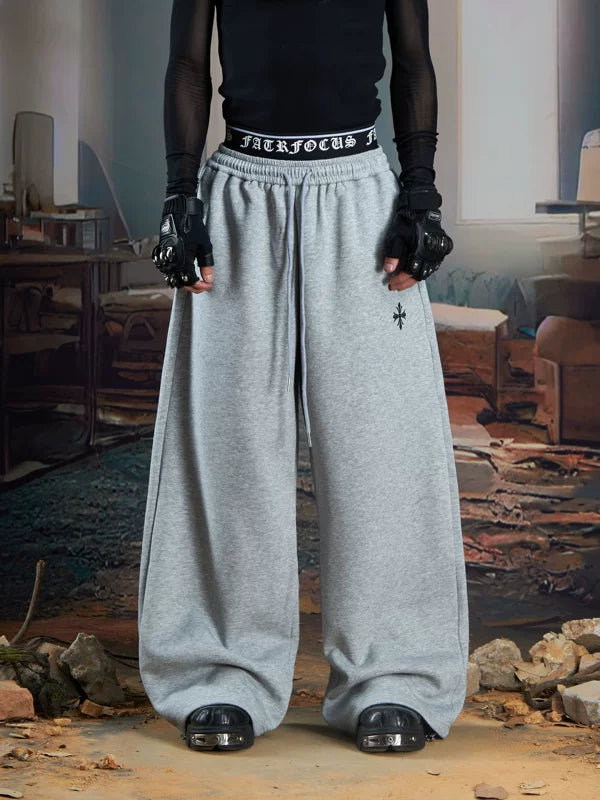 Double Waistband Wide Leg Sweatpants 3
