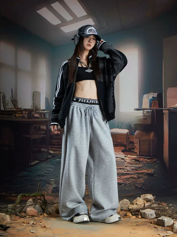Double Waistband Wide Leg Sweatpants 4