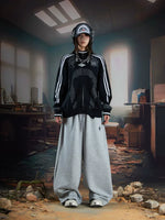 Double Waistband Wide Leg Sweatpants 5