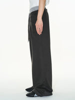 Double-Waisted Pleated Wide-Leg Sweatpants 4