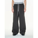 5756248633234,5756248633235,5756248633236,5756248633237, Double-Waisted Pleated Wide-Leg Sweatpants